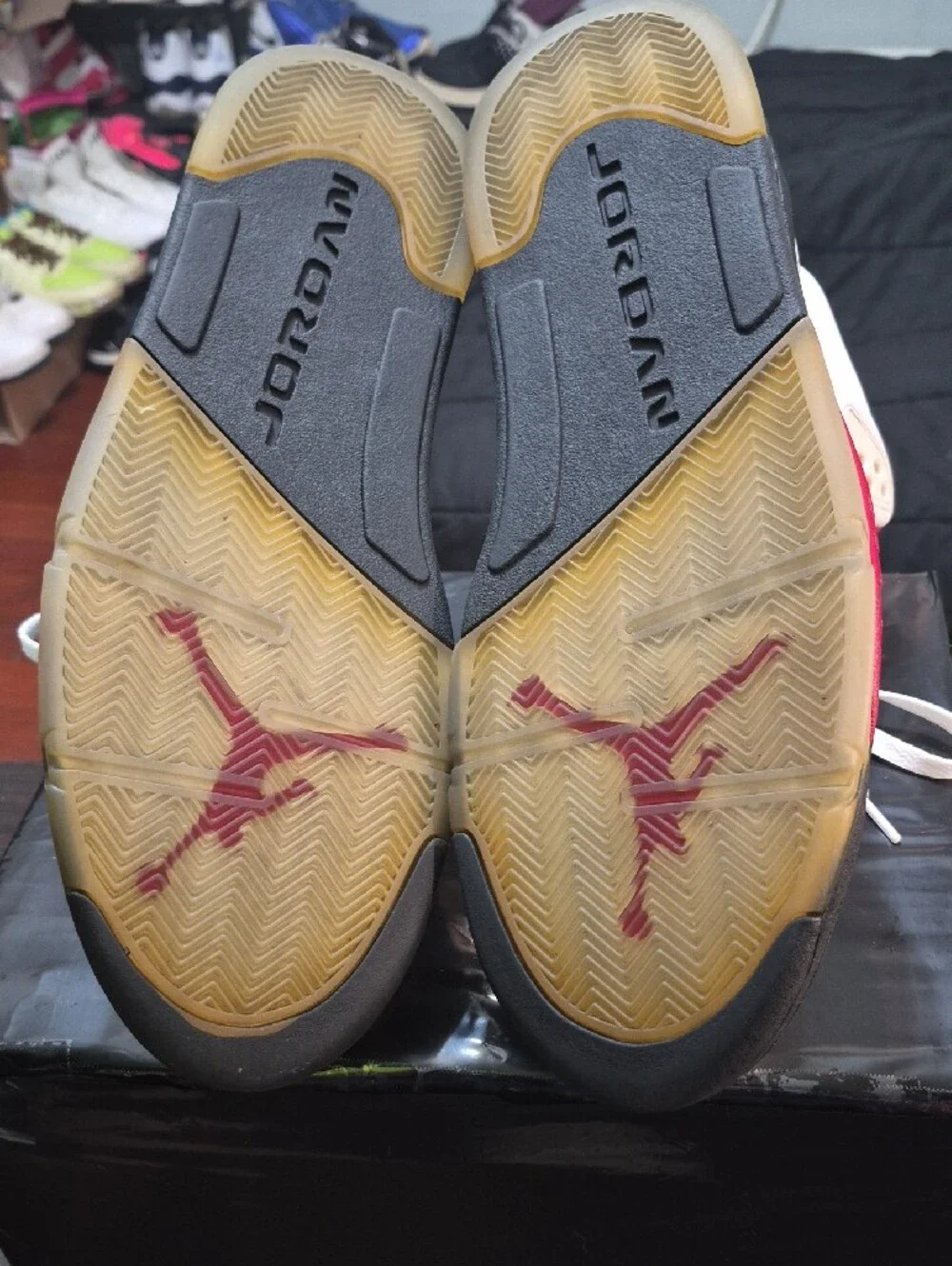 SAMPLE Air Jordan 5 Retro 'Fire Red' (2013) Mens 14 EUC